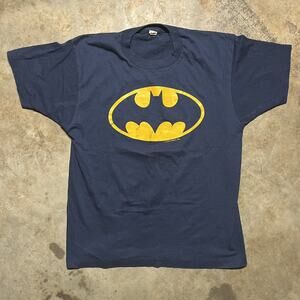Vintage 80s Batman DC Comics Navy Shirt